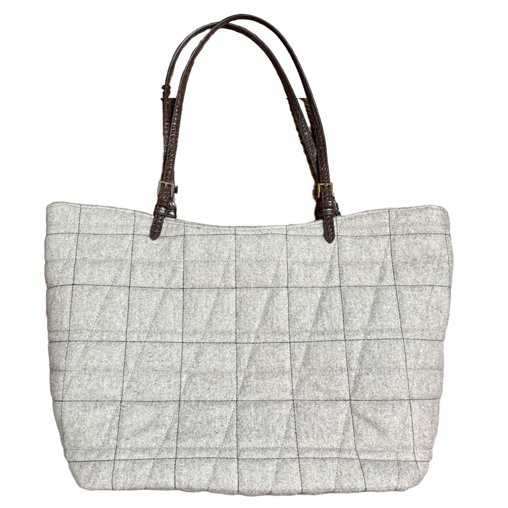 Zara Quilted Large Tote with Leather Drawstring